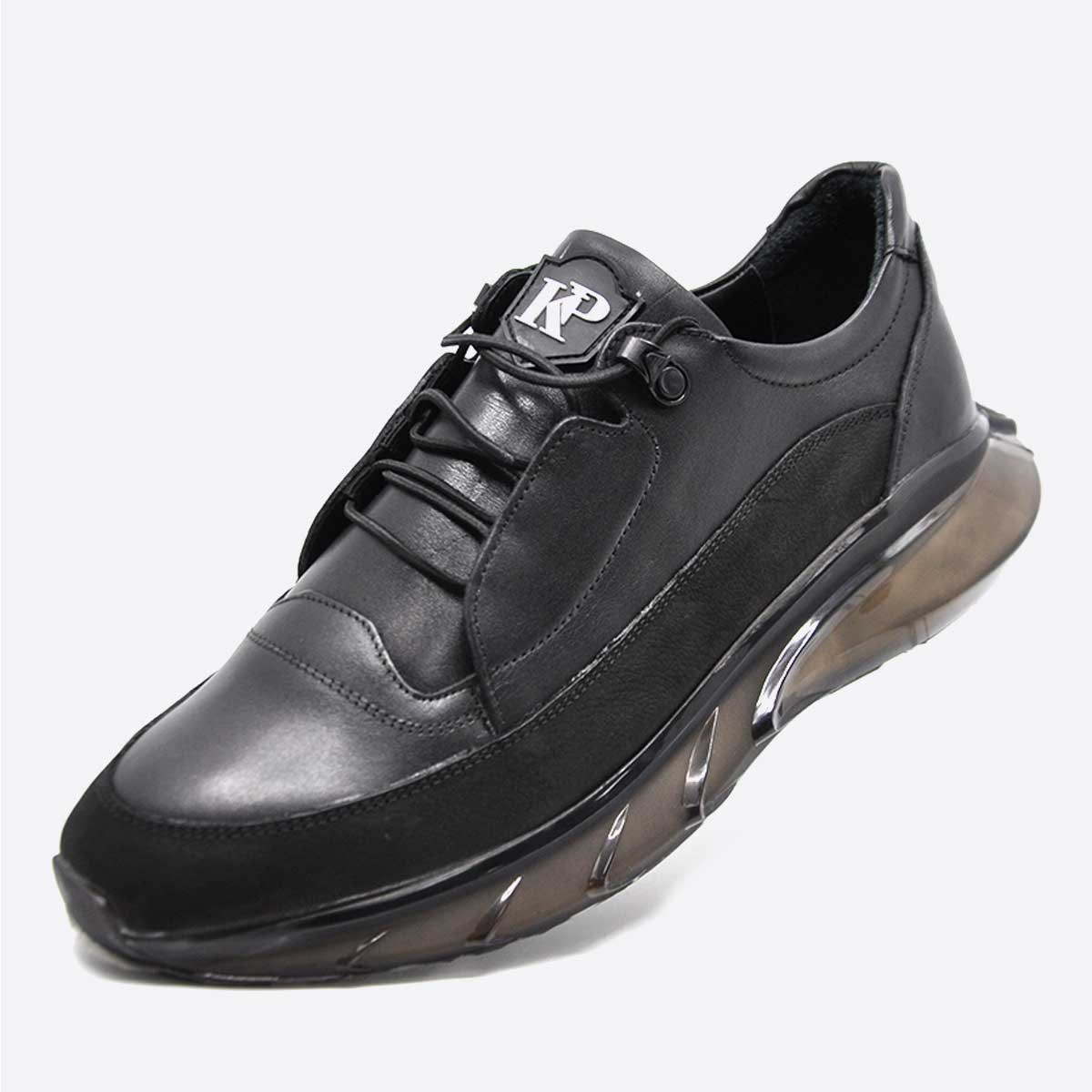 Fosco Siyah Erkek Spor Sneaker Ayakkabı Air Taban 9831 - millimarket.com.tr