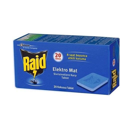 Raid Elektro Mat Kokusuz Tablet 20 Li