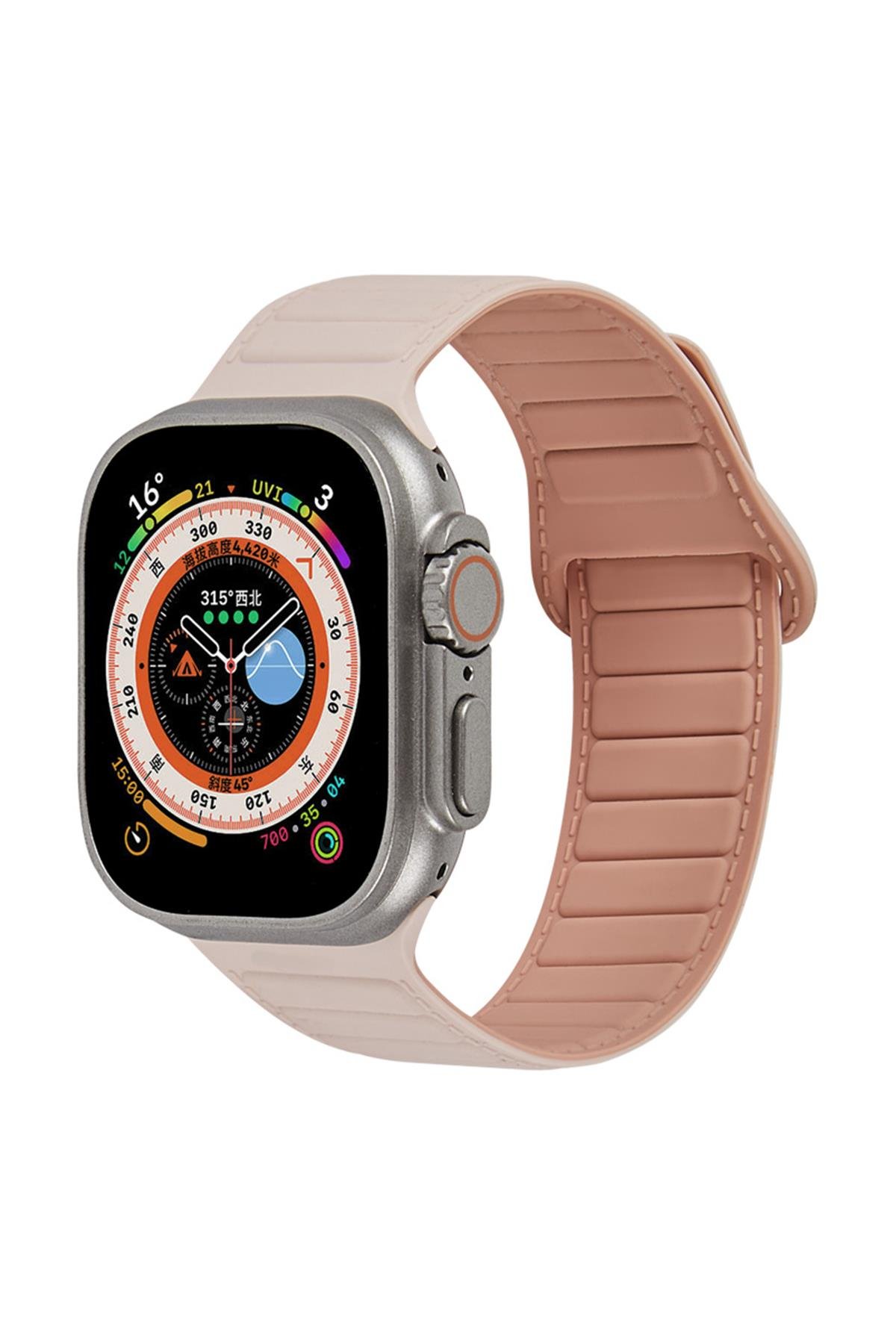 Kum Pembesi Apple Watch Uyumlu Ultra Manyetik Silikon Kordon Modelleri