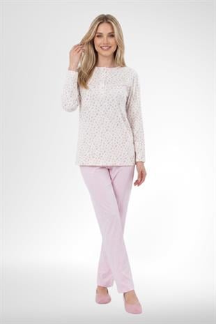 MECİT PİJAMAMecit 6361 Pembe %100 Pamuk Büyük Beden Kadın Pijama Takımı