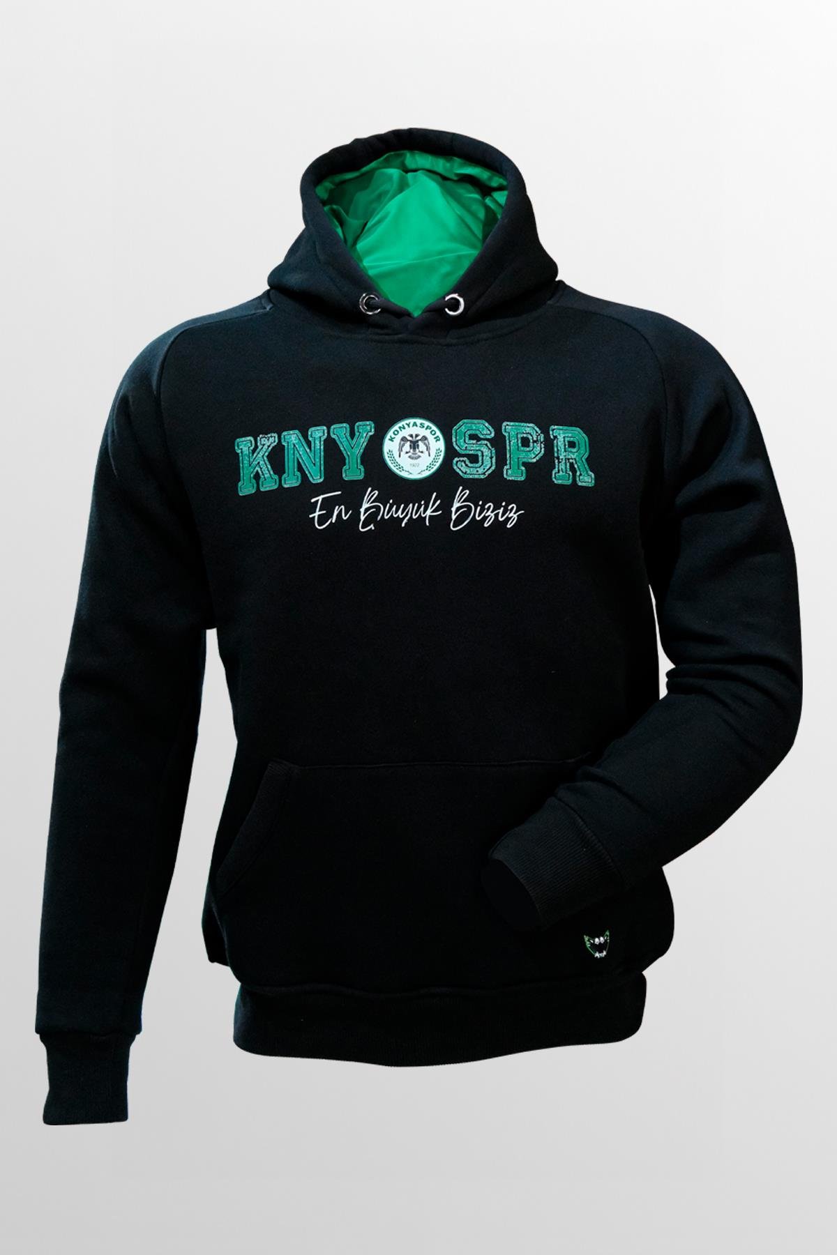 KNYSPR TERRY CREW HOODIE BLACK