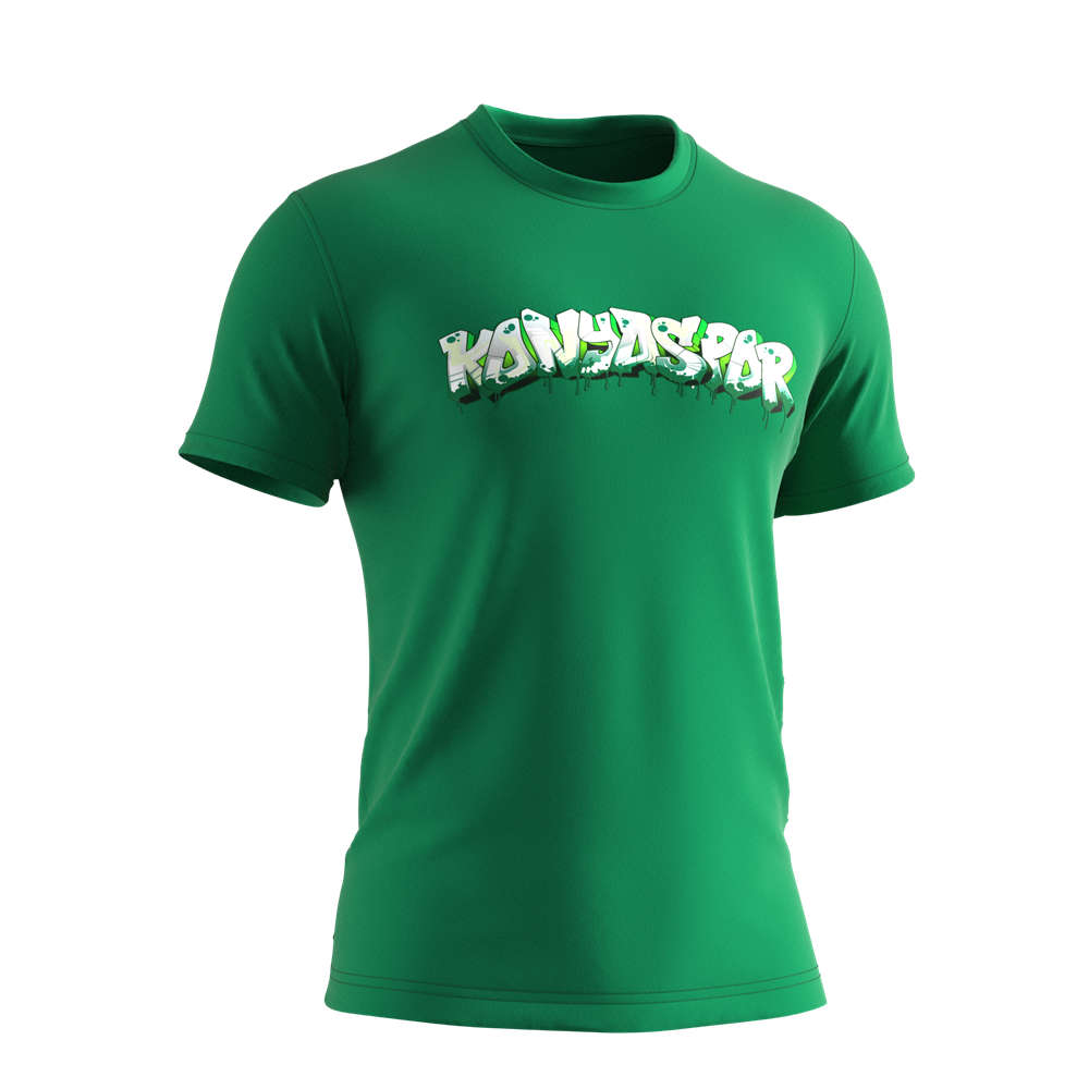 KONYASPOR GRAFİTİ TİŞÖRT KOYU YEŞİL YETİŞKİN