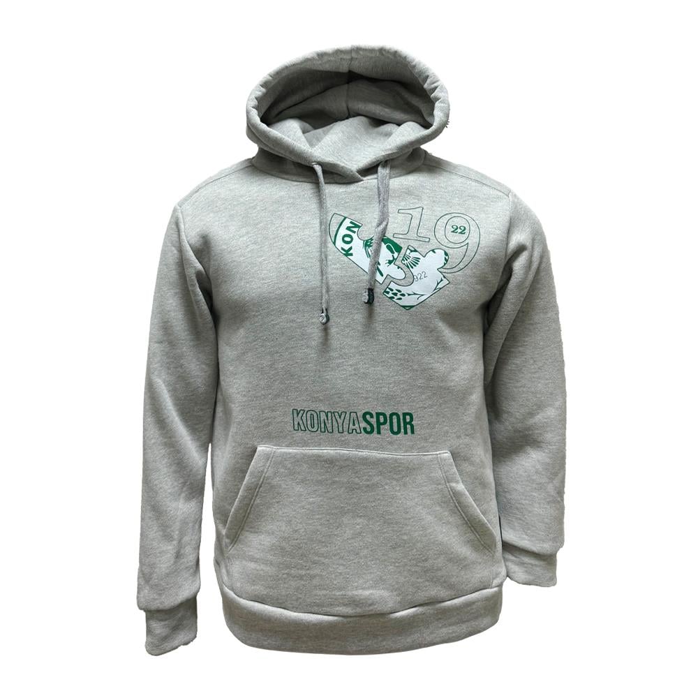 KONYASPOR KAPŞONLU GRİ SWEAT