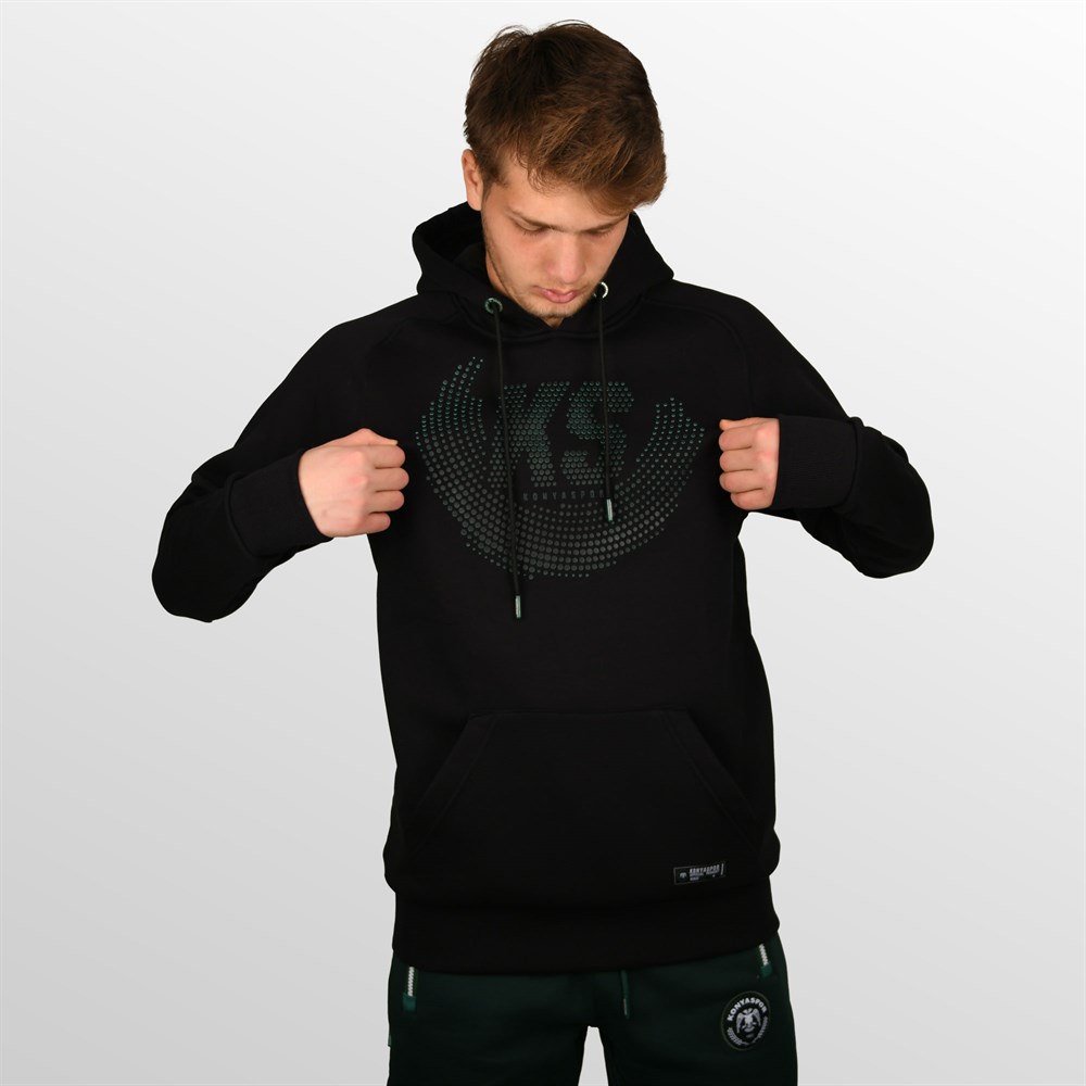 KONYASPOR NOKTALI SİYAH SWEATSHİRT