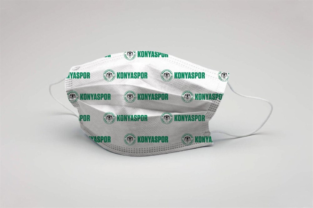 KONYASPOR TEK KULLANIMLIK BEYAZ MASKE 10'LU