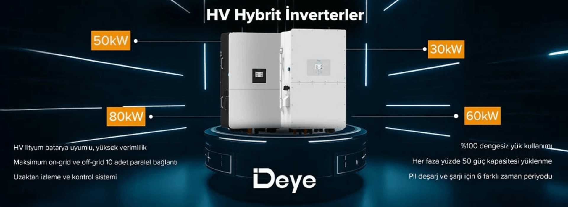 Deye Hibrit On/Grid İnverterler