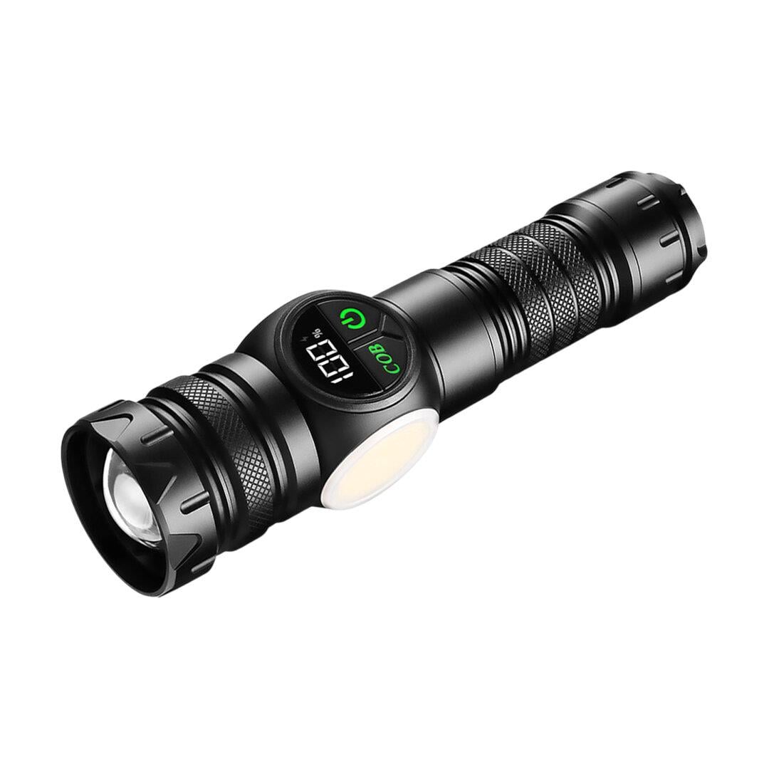10 Watt + Cob Ledli Ayarlanabilir Zoomlu USB Şarjlı El Feneri