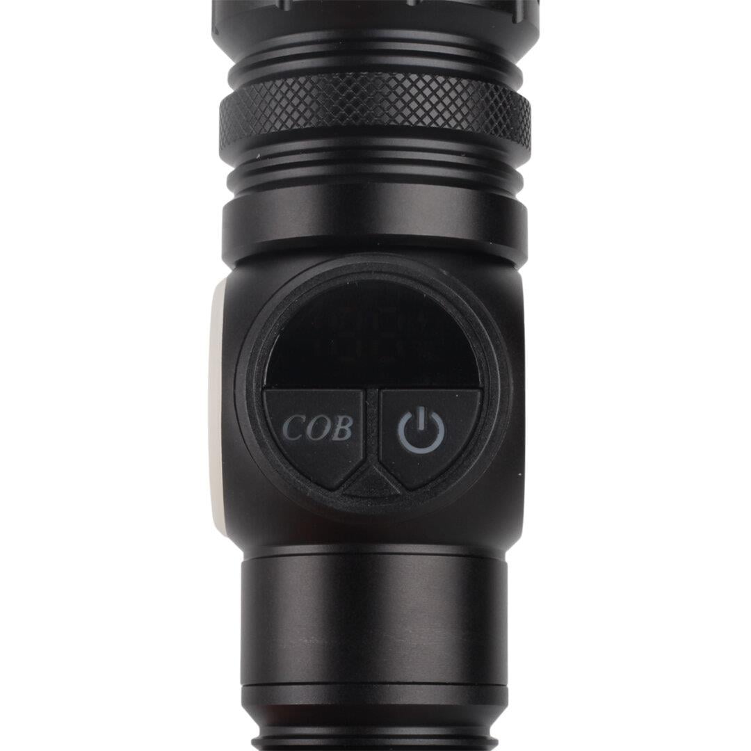 10 Watt + Cob Ledli Ayarlanabilir Zoomlu USB Şarjlı El Feneri