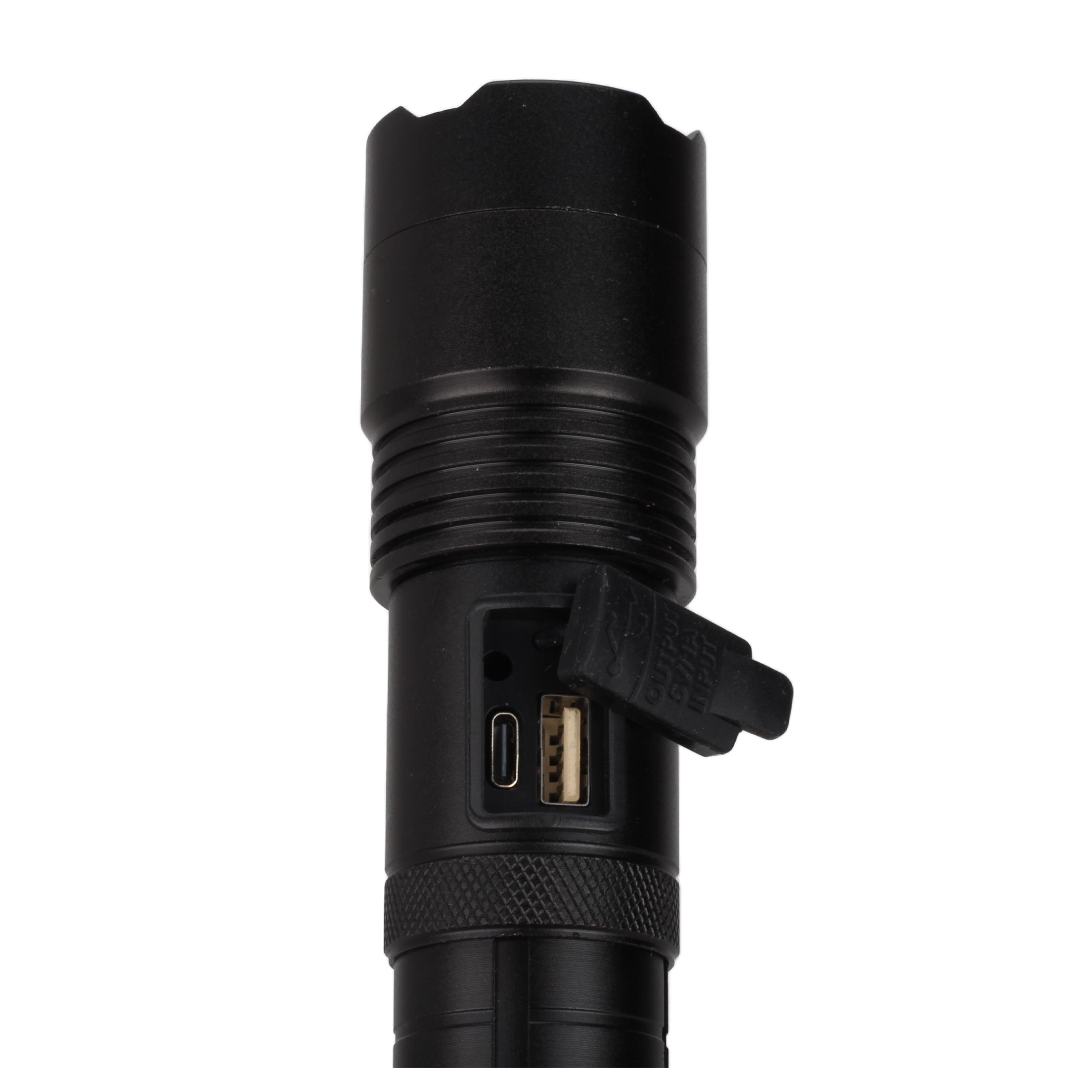 10 Watt Lazer Ledli Zoomlu USB Şarjlı El Feneri