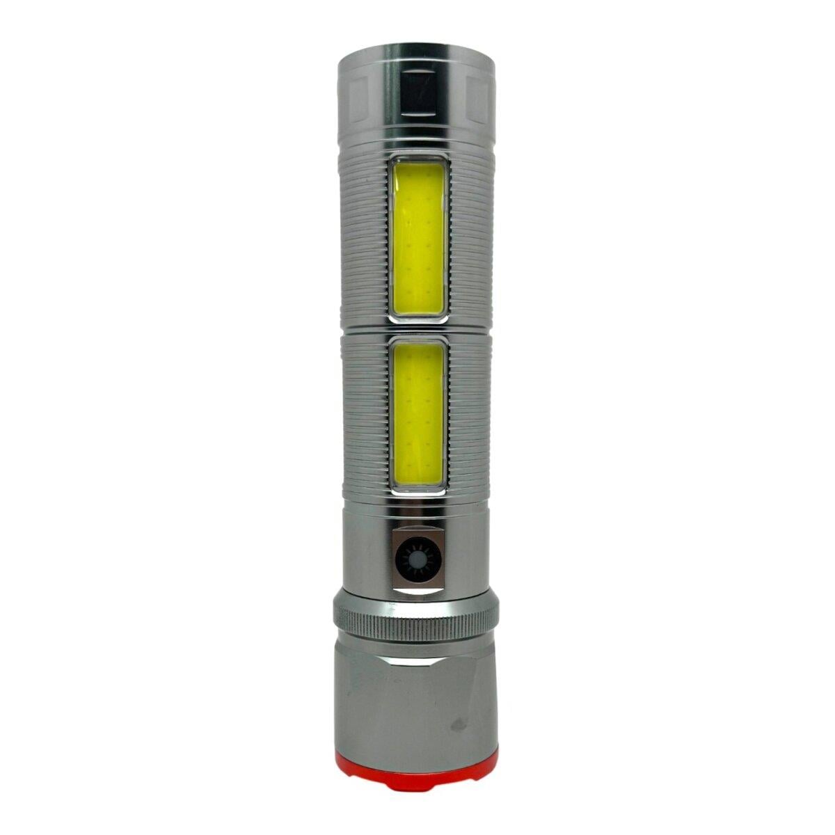 10 Watt TG Led + 2X3 Watt Cob Ledli USB Şarjlı Zoomlu El Feneri