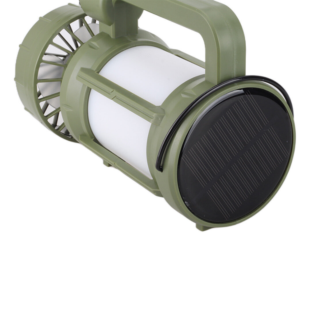 600 Lümen 10 Watt TG Led + 5 Watt Led USB + Solar Şarjlı Pervane El Feneri Projektör