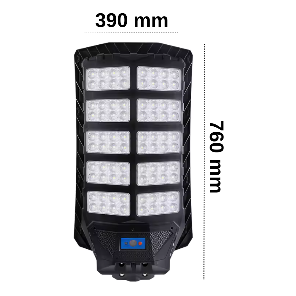1000 Watt Güneş Enerjili Solar Sokak ve Yol Aydınlatma Armatürü (Beyaz Işık)