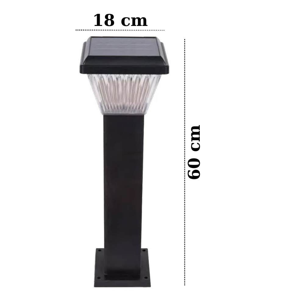 100Watt Güneş Enerjili Solar Bahçe Armatürü ( 60cm Direkli )
