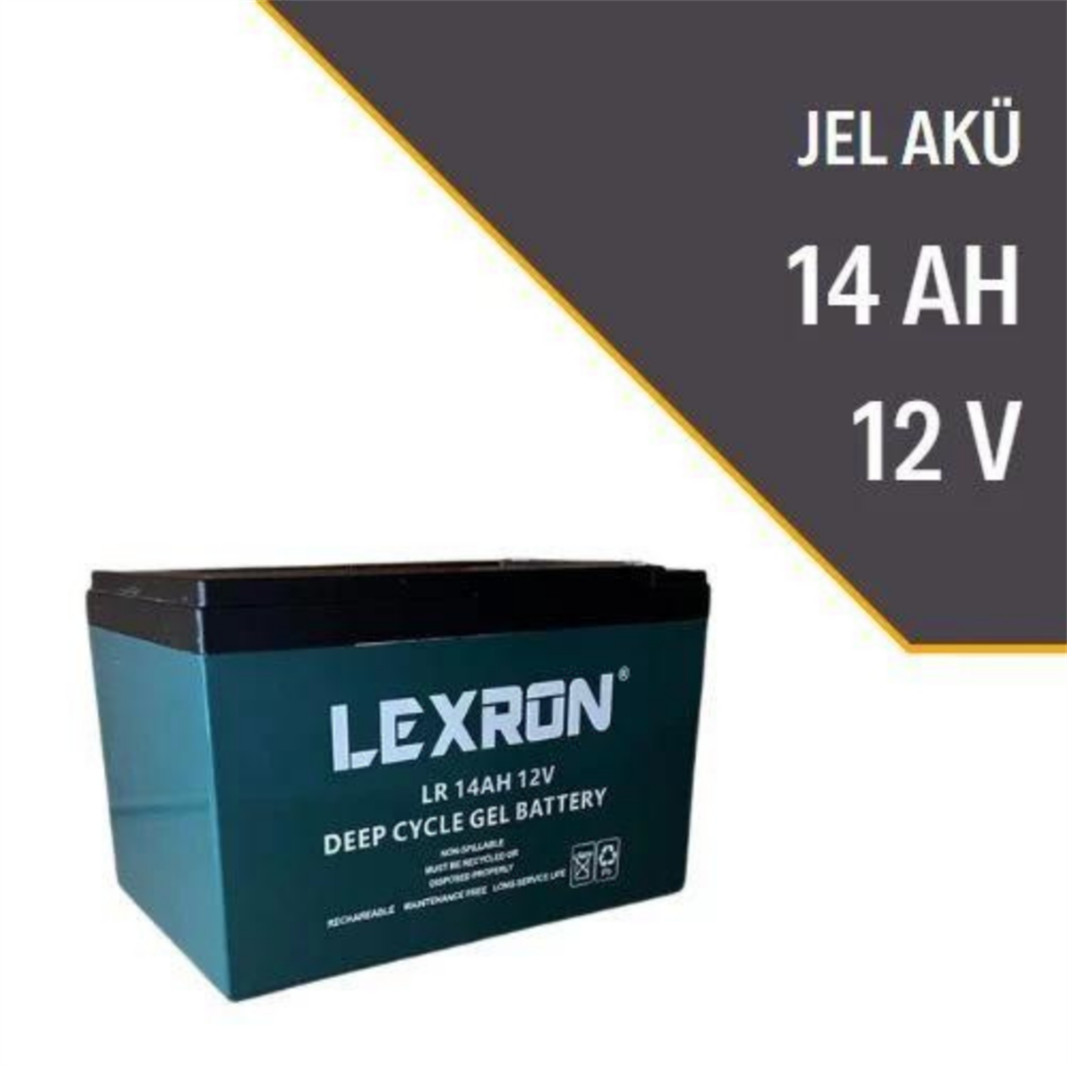 12 Volt 14AH Amper Solar Sistem ve Elektrikli Araç Jel Akü