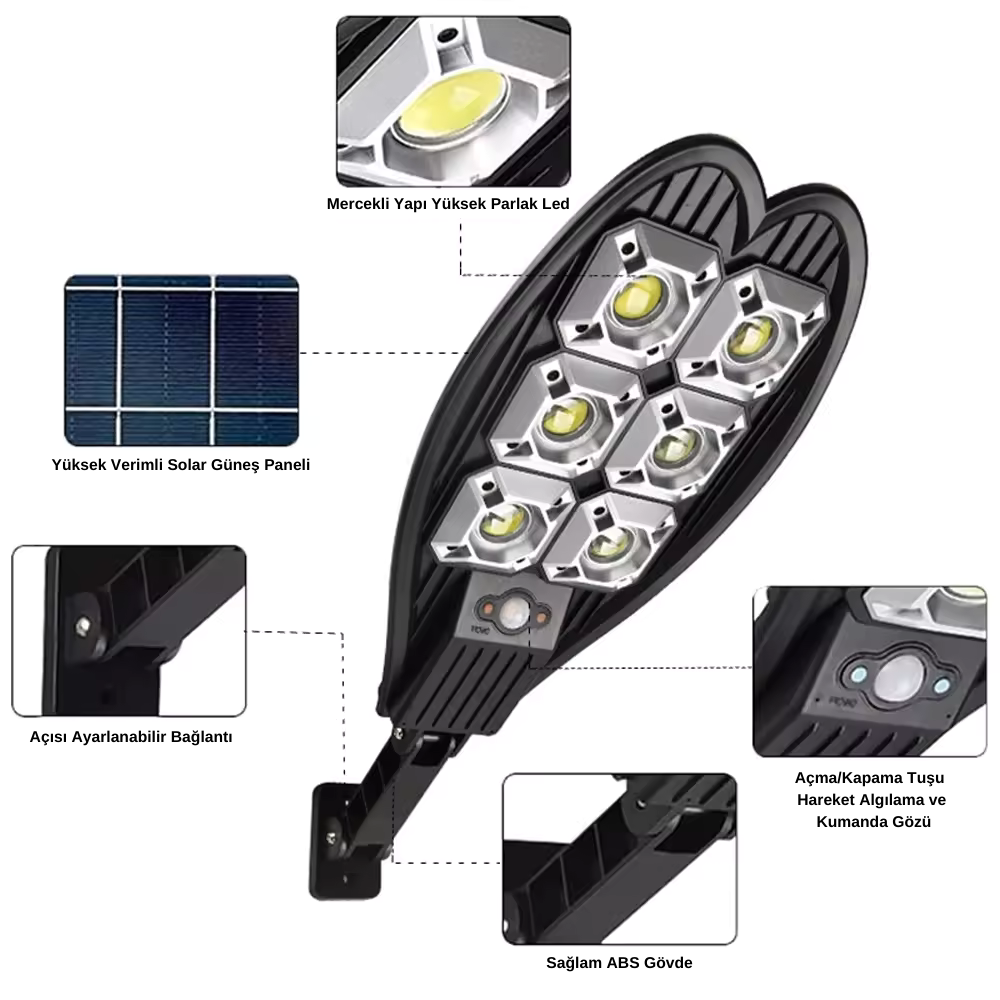 120Watt Güneş Enerjili Solar Sokak Armatürü
