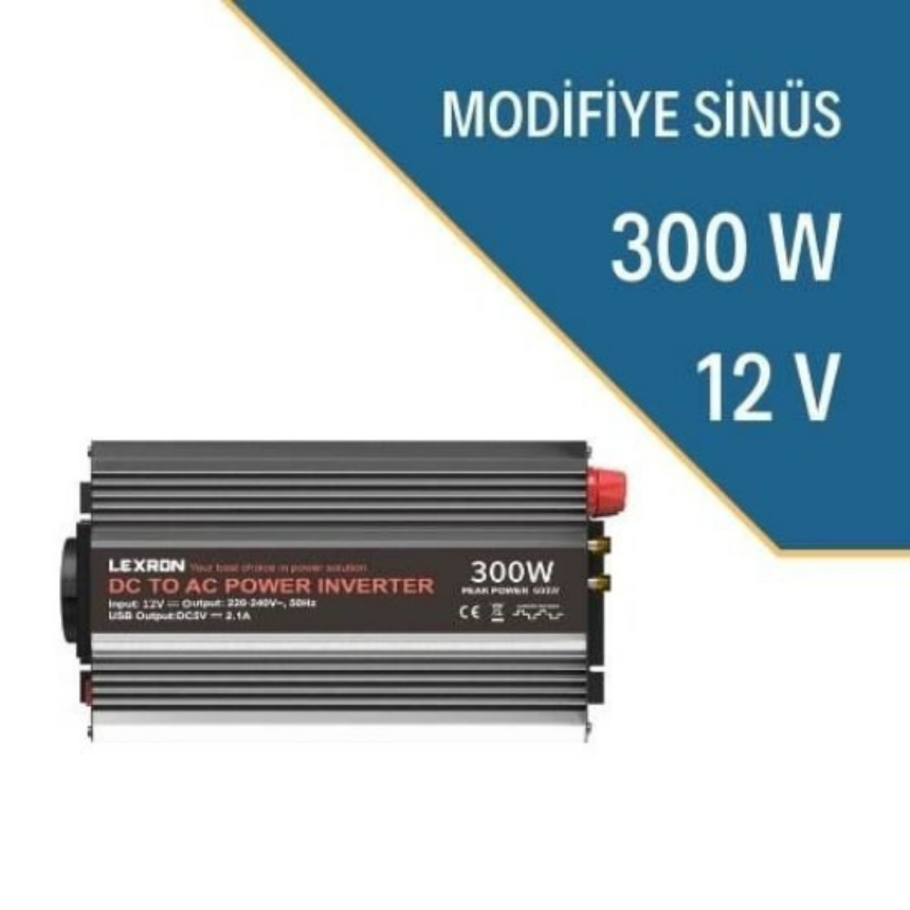 12V Volt-300W Watt Modifiye Sinüs İnverter (220V Çevirici)