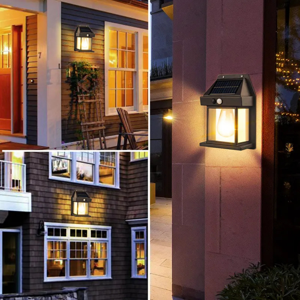 Güneş Enerjili Solar Dekoratif Duvar Apliği
