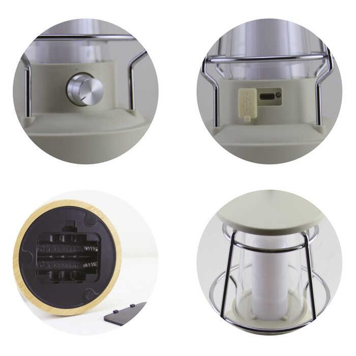 16 Watt + 80 SMD Ledli Dim Edilebilir USB Şarjlı Kamp Feneri