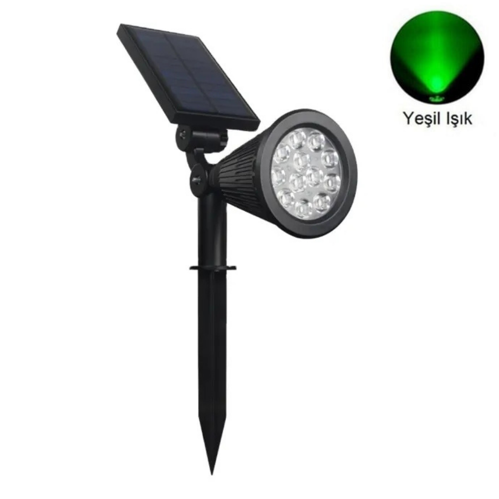 18Watt Solar Çim / Bahçe Aydınlatma Armatürü (Yeşil Işık)