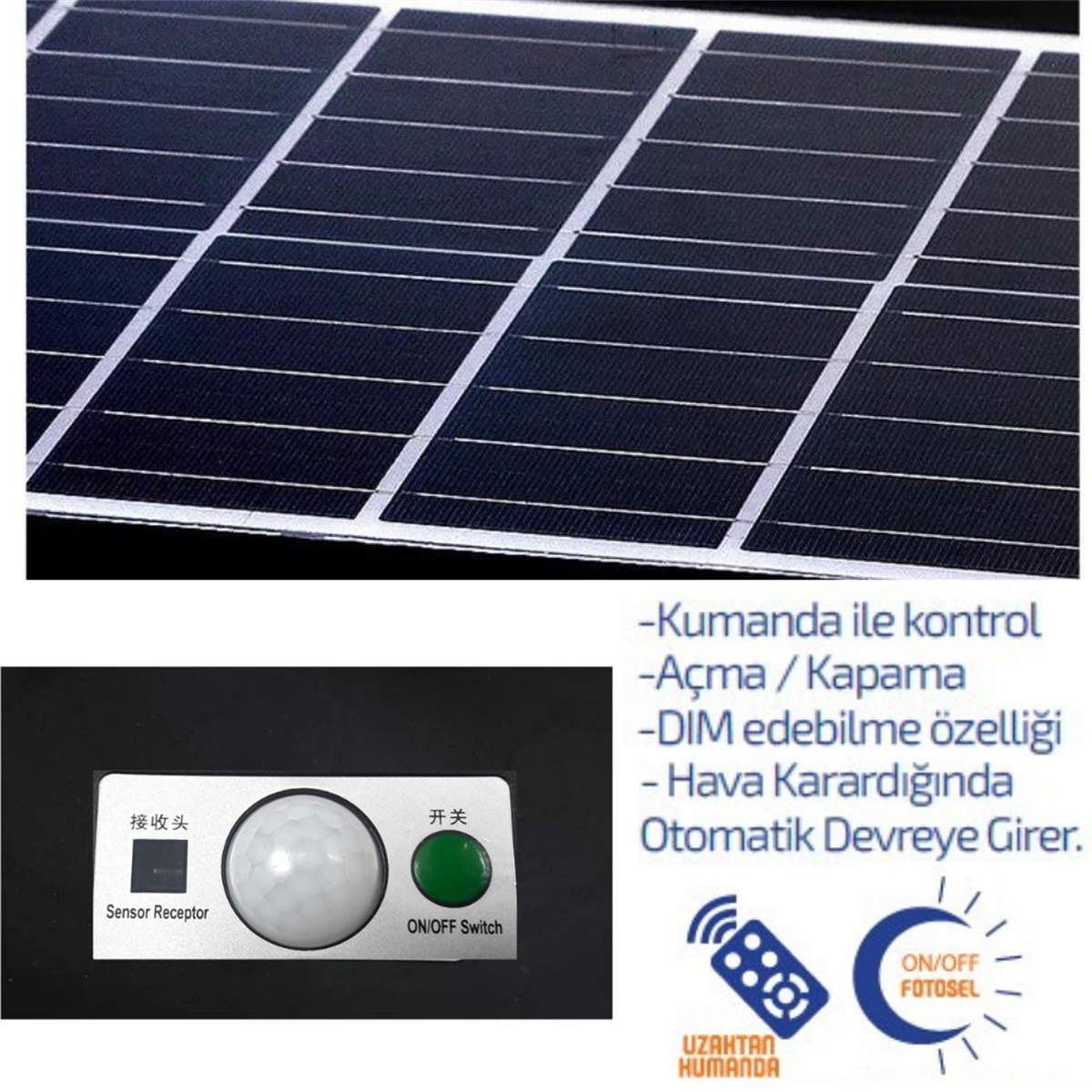 200Watt Güneş Enerjili Solar Çiçek Sokak Armatürü (3 Metre Direkli)