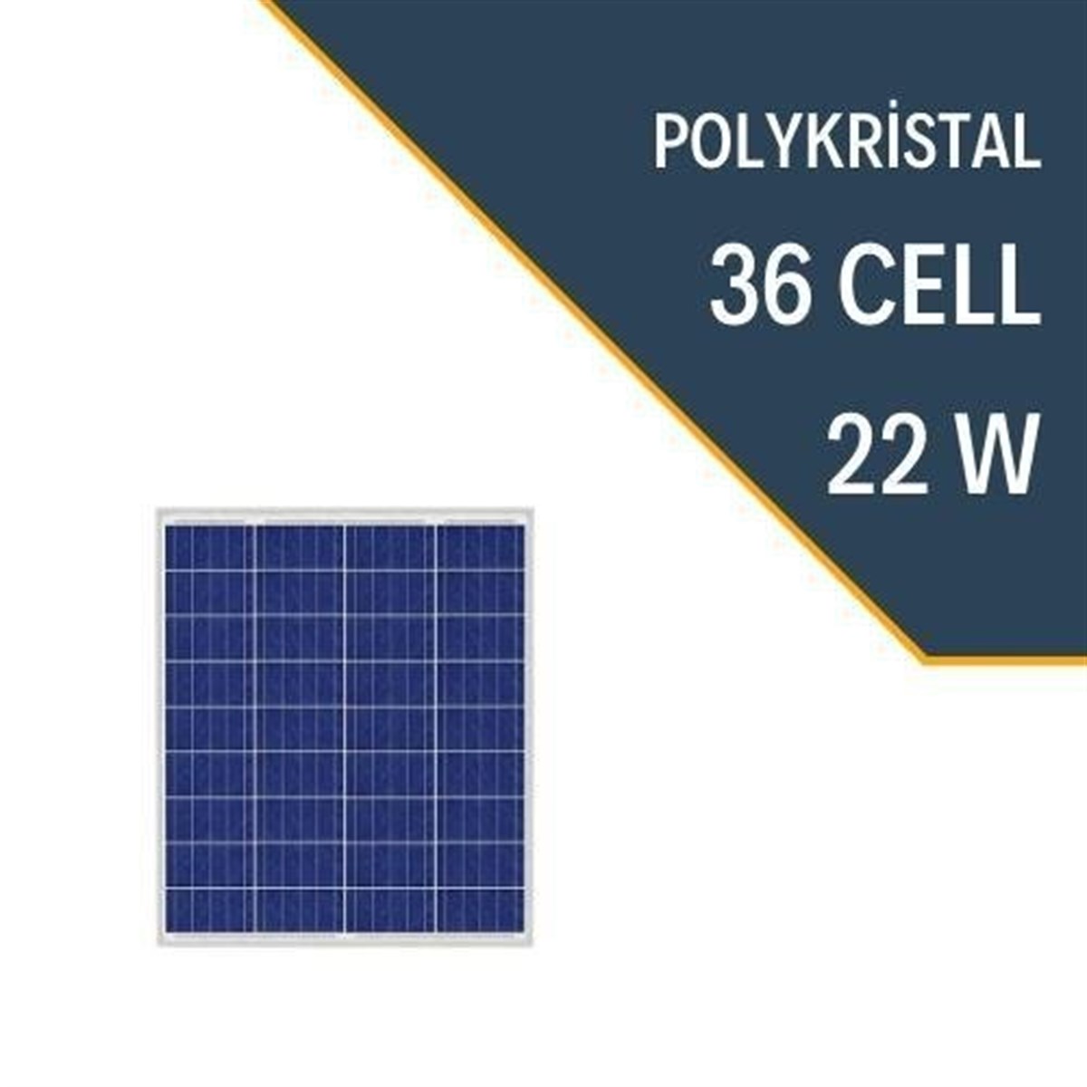 22 Watt Polykristal Solar Güneş Enerji Paneli