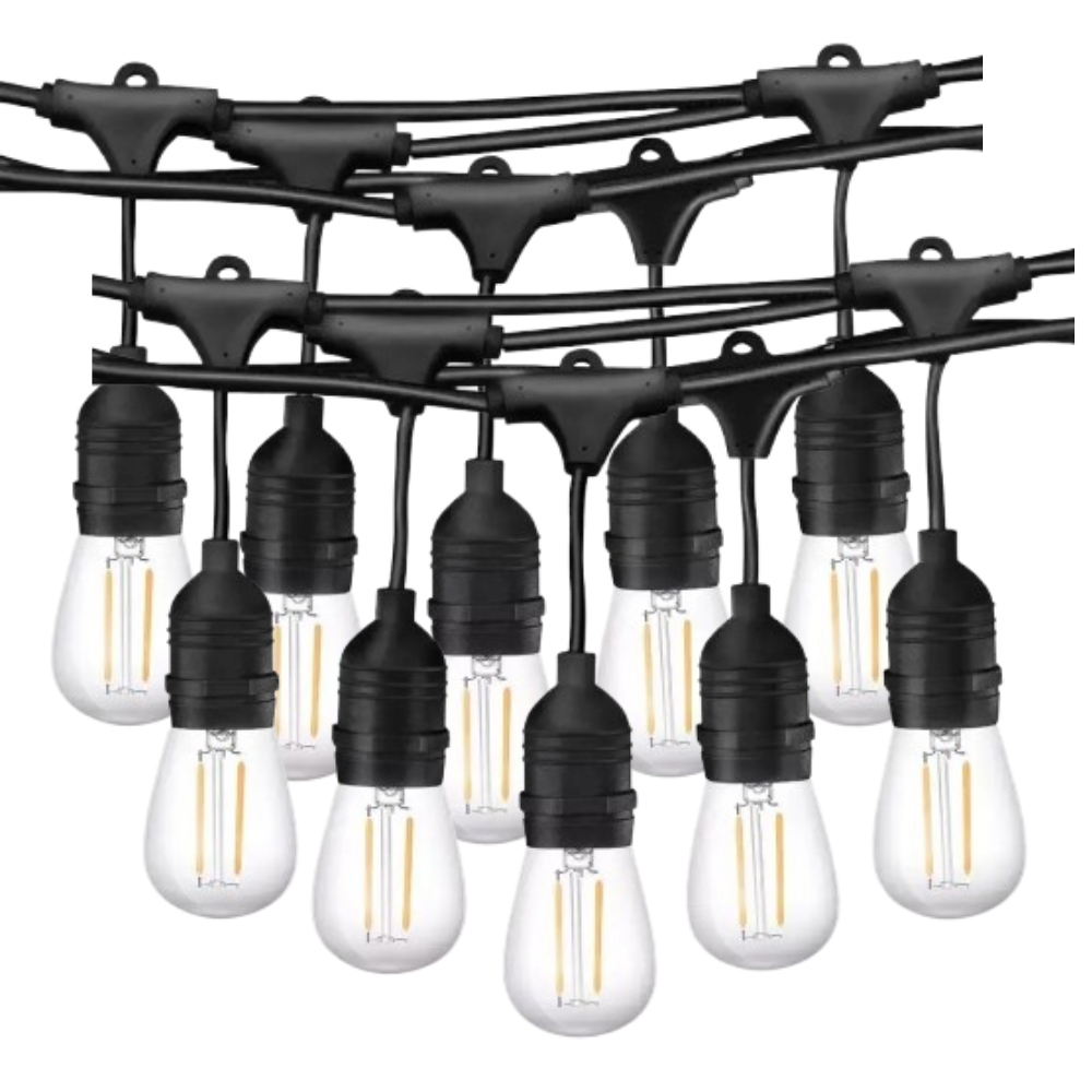 220Volt 10 Adet E27 Duylu 10 Metre Kablolu Set (10 Adet S14 Led Ampul Hediyeli)