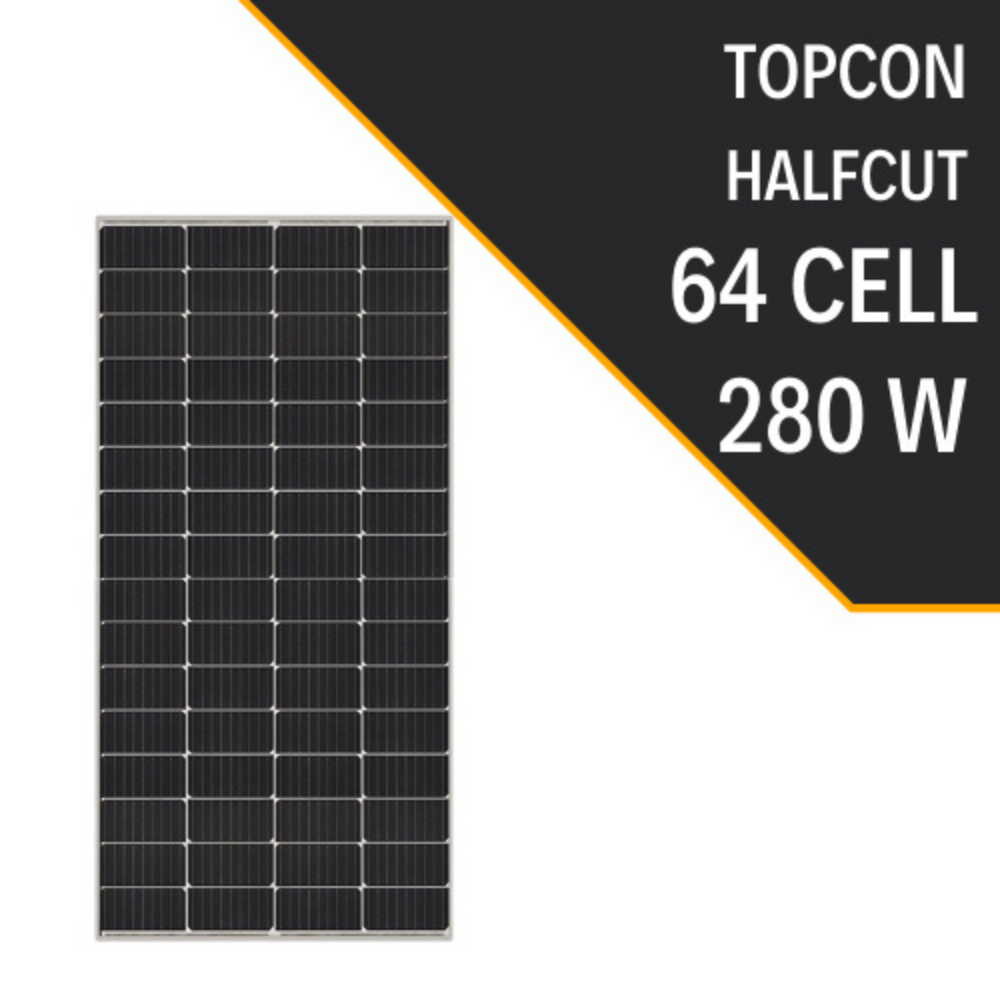 280 Watt Half Cut Monokristal Topcon Solar Güneş Enerji Paneli