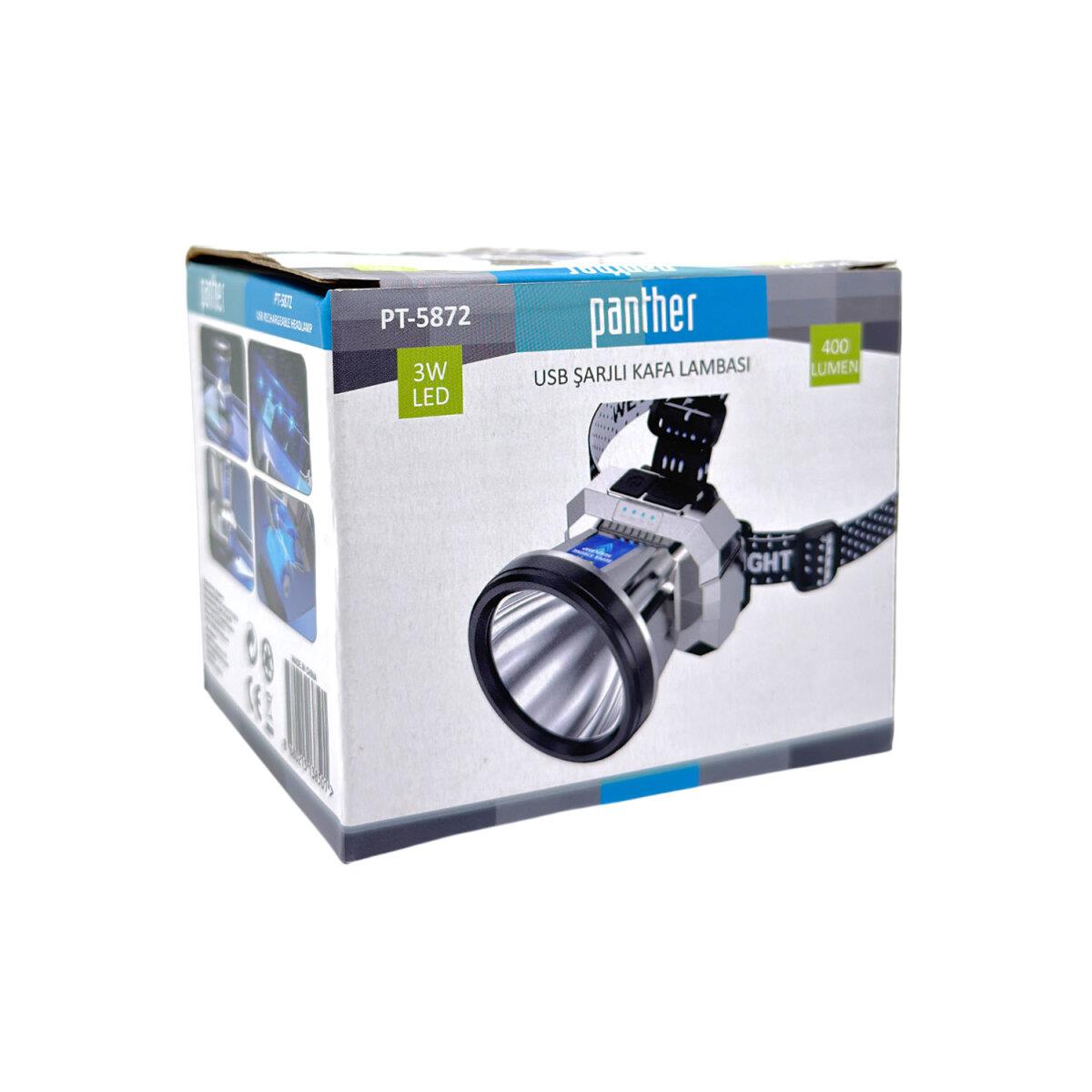 3 Watt Ledli USB Şarjlı Kafa Feneri