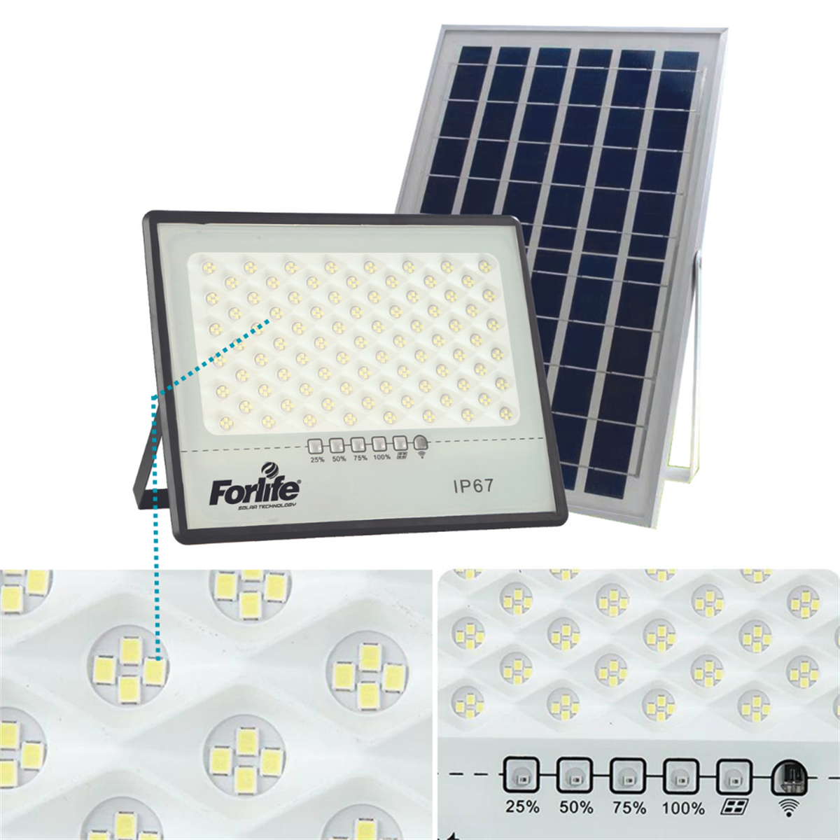 300 Watt Güneş Enerjili Solar Projektör