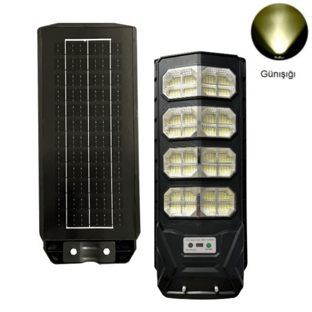 300 Watt Güneş Enerjili Solar Sokak ve Yol Aydınlatma Armatürü (Günışığı)