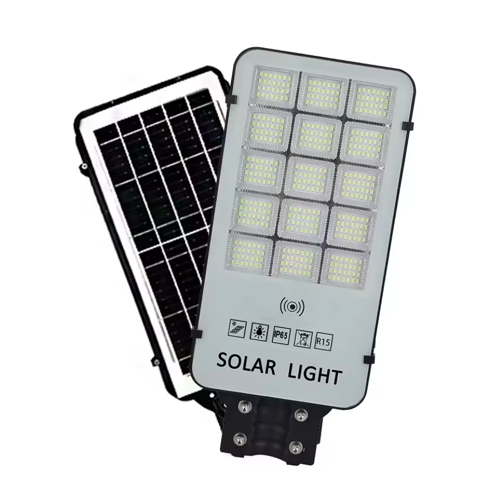 300 Watt Güneş Enerjili Solar Sokak ve Yol Aydınlatma Armatürü (Beyaz Işık)