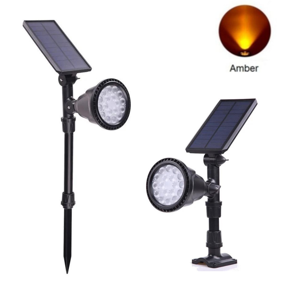 30Watt Fonksiyonel Solar Çim / Bahçe Aydınlatma Armatürü (Amber Işık)