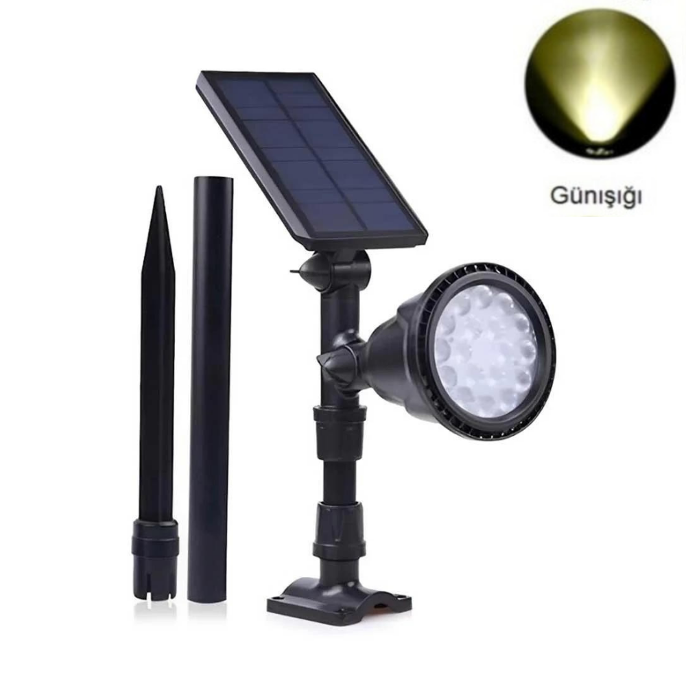 30Watt Fonksiyonel Solar Çim / Bahçe Aydınlatma Armatürü (Günışığı)