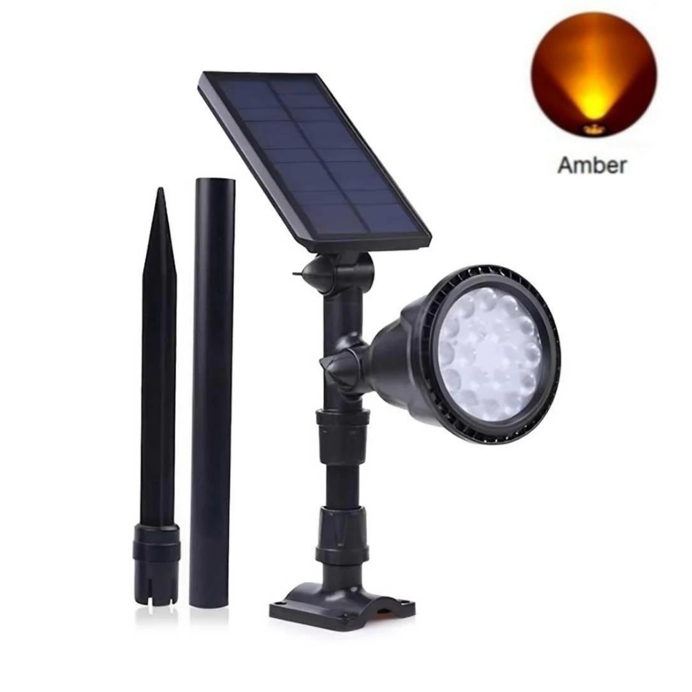 30Watt Fonksiyonel Solar Çim / Bahçe Aydınlatma Armatürü (Amber Işık)