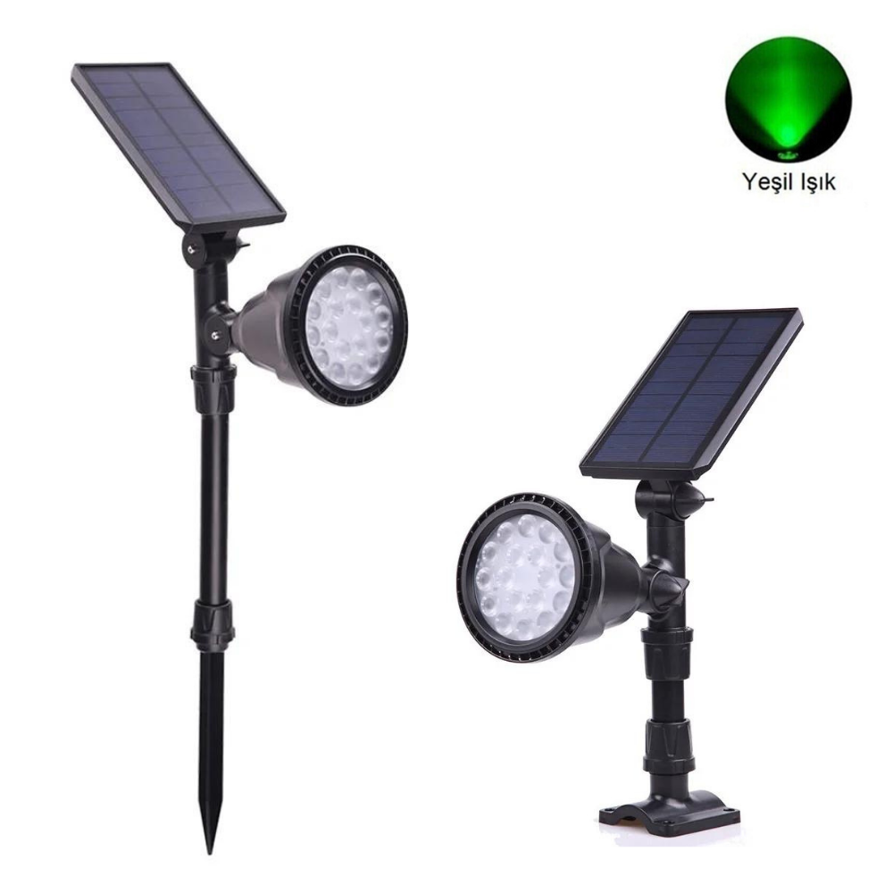 30Watt Fonksiyonel Solar Çim / Bahçe Aydınlatma Armatürü (Yeşil Işık)