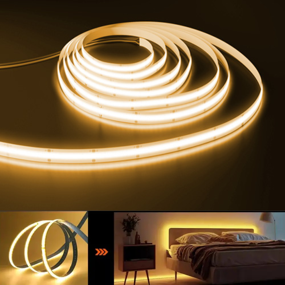 320 Ledli 12 Volt İç Mekan Cob Şerit Led (5 Metre Paket + Günışığı)