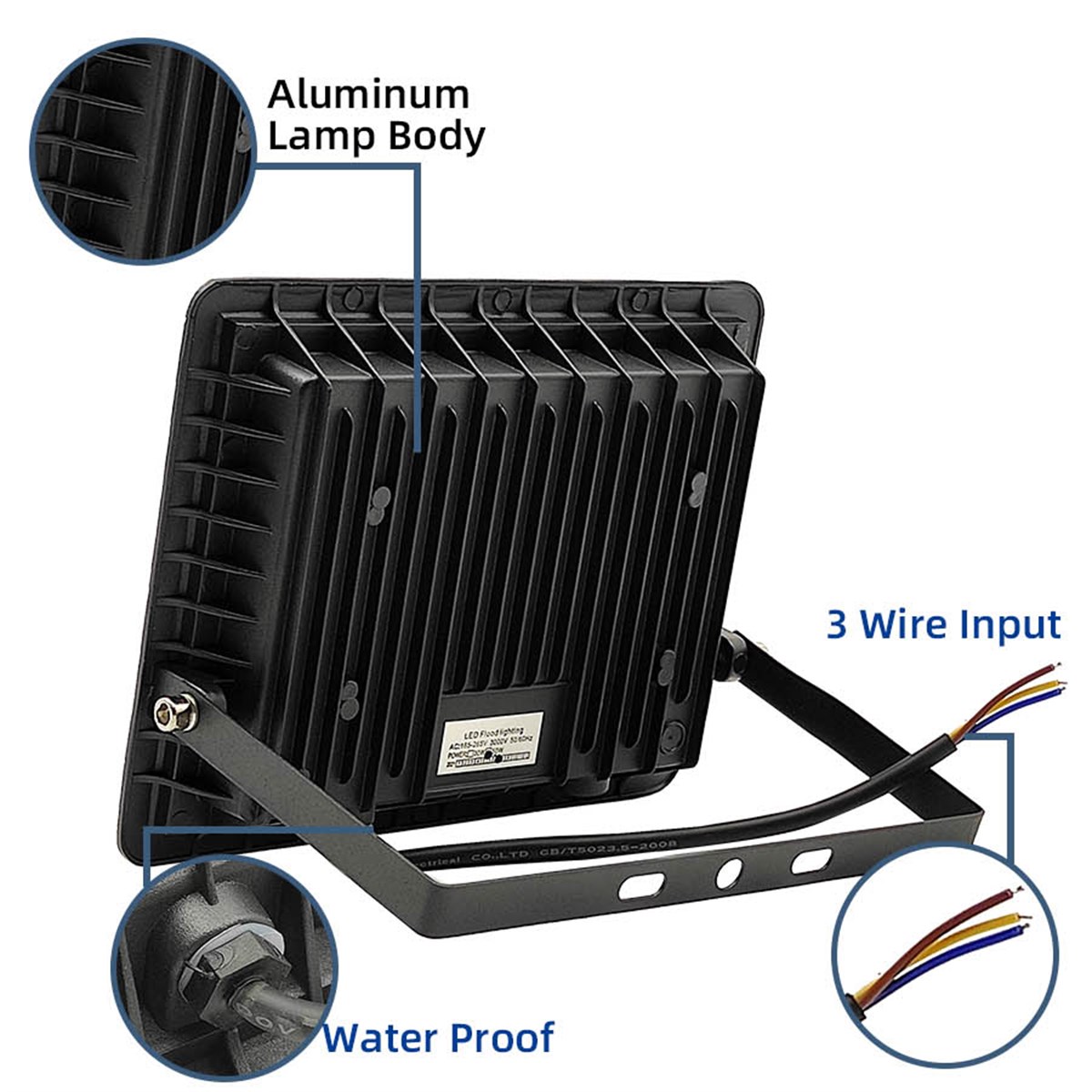 50 Watt Slim Kasa Led Projektör (Yeşil Işık)