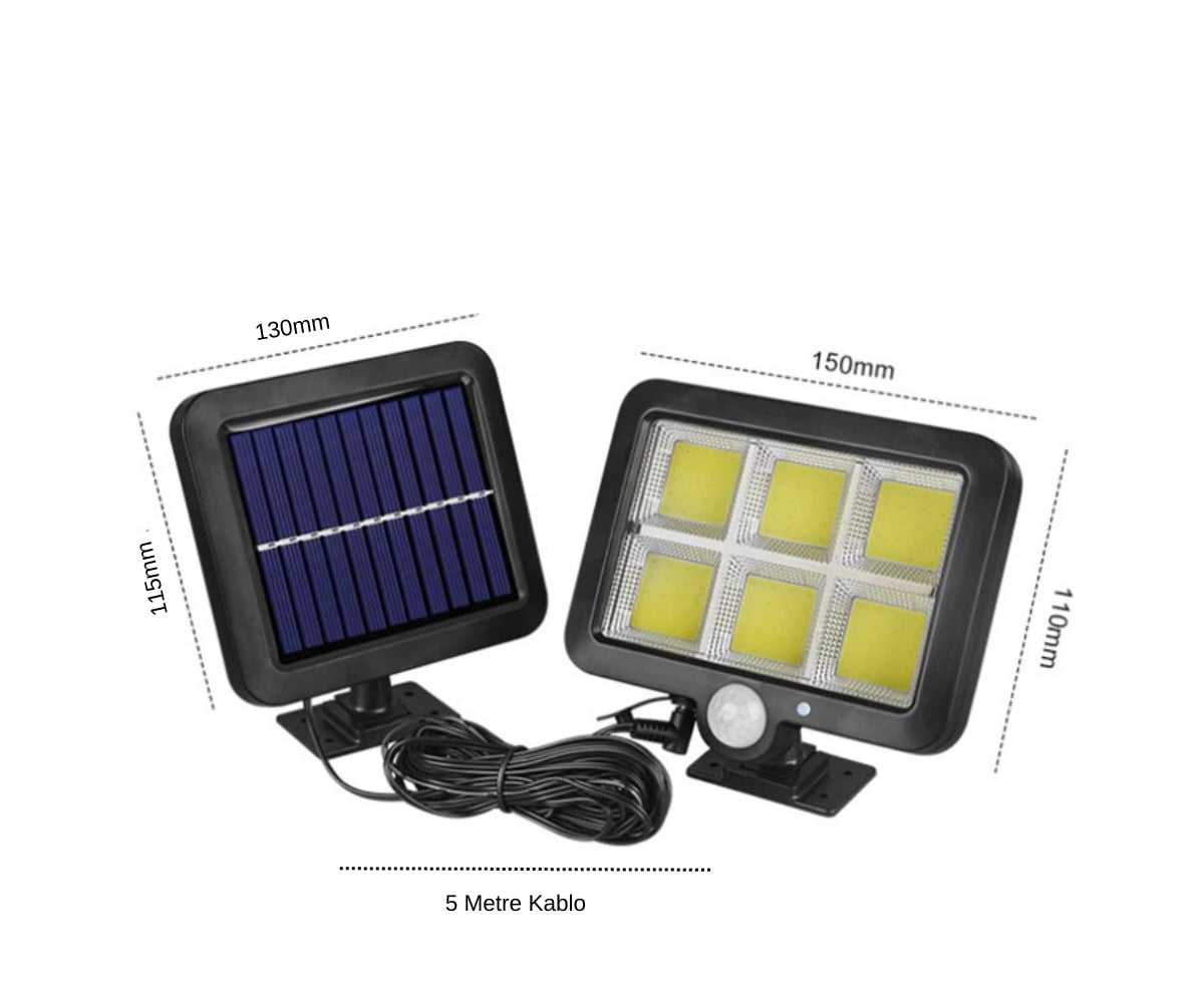 60 Watt Güneş Enerjili Solar Sokak Projektör Lambası