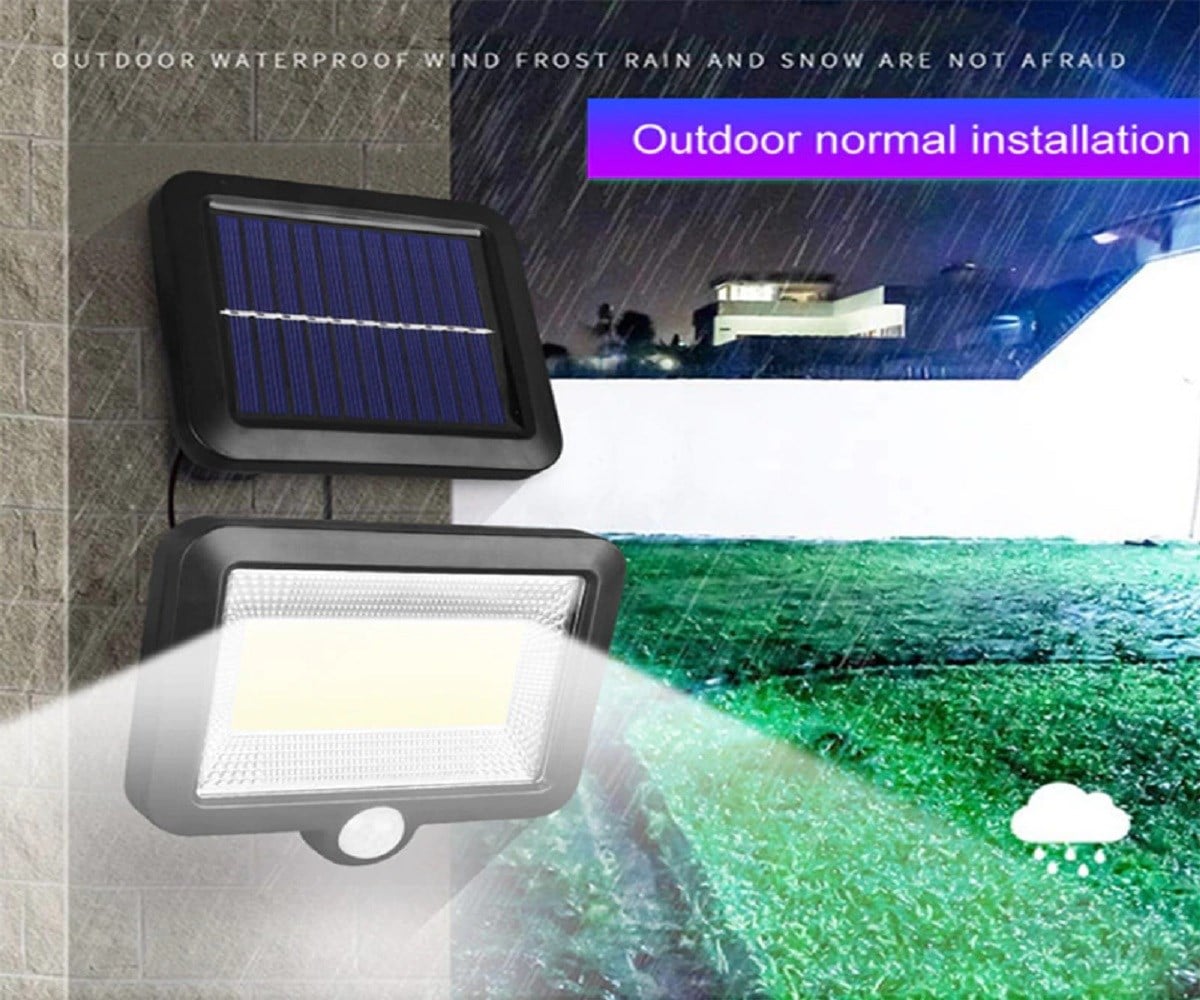 60 Watt Güneş Enerjili Solar Sokak Projektör Lambası