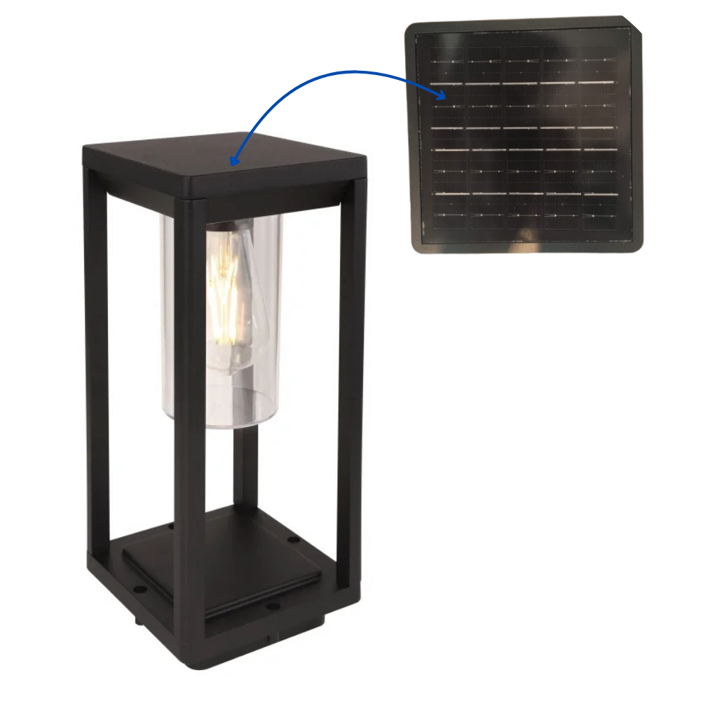 60 Watt Rustik Tasarımlı Solar Alüminyum Bollard Aydınlatma Armatürü