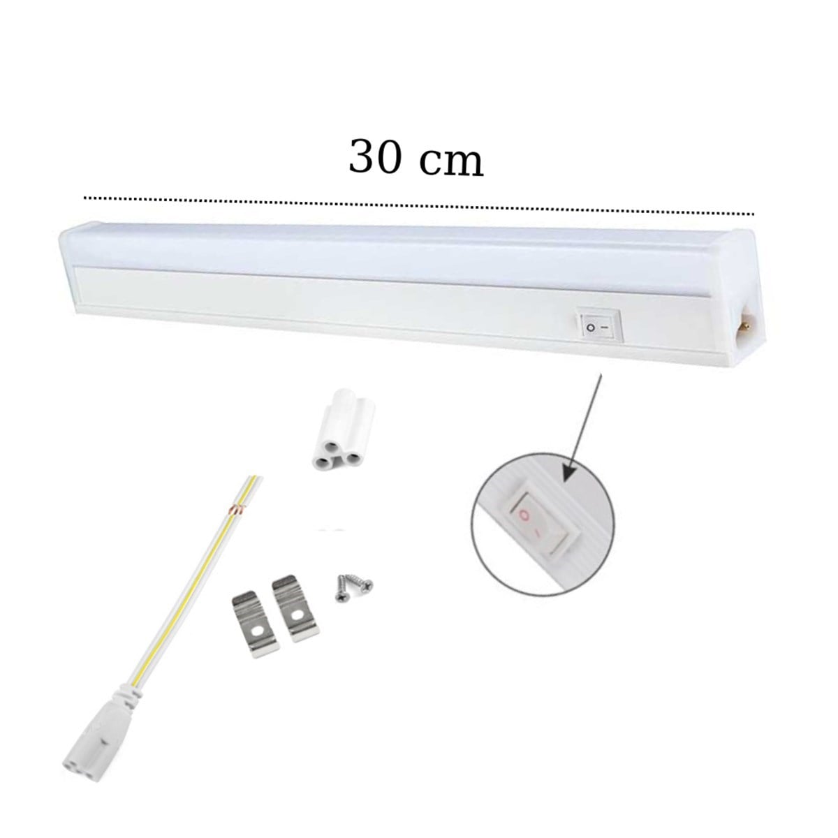 6Watt  30cm Anahtarlı T5 Bant Armatür (Günışığı)