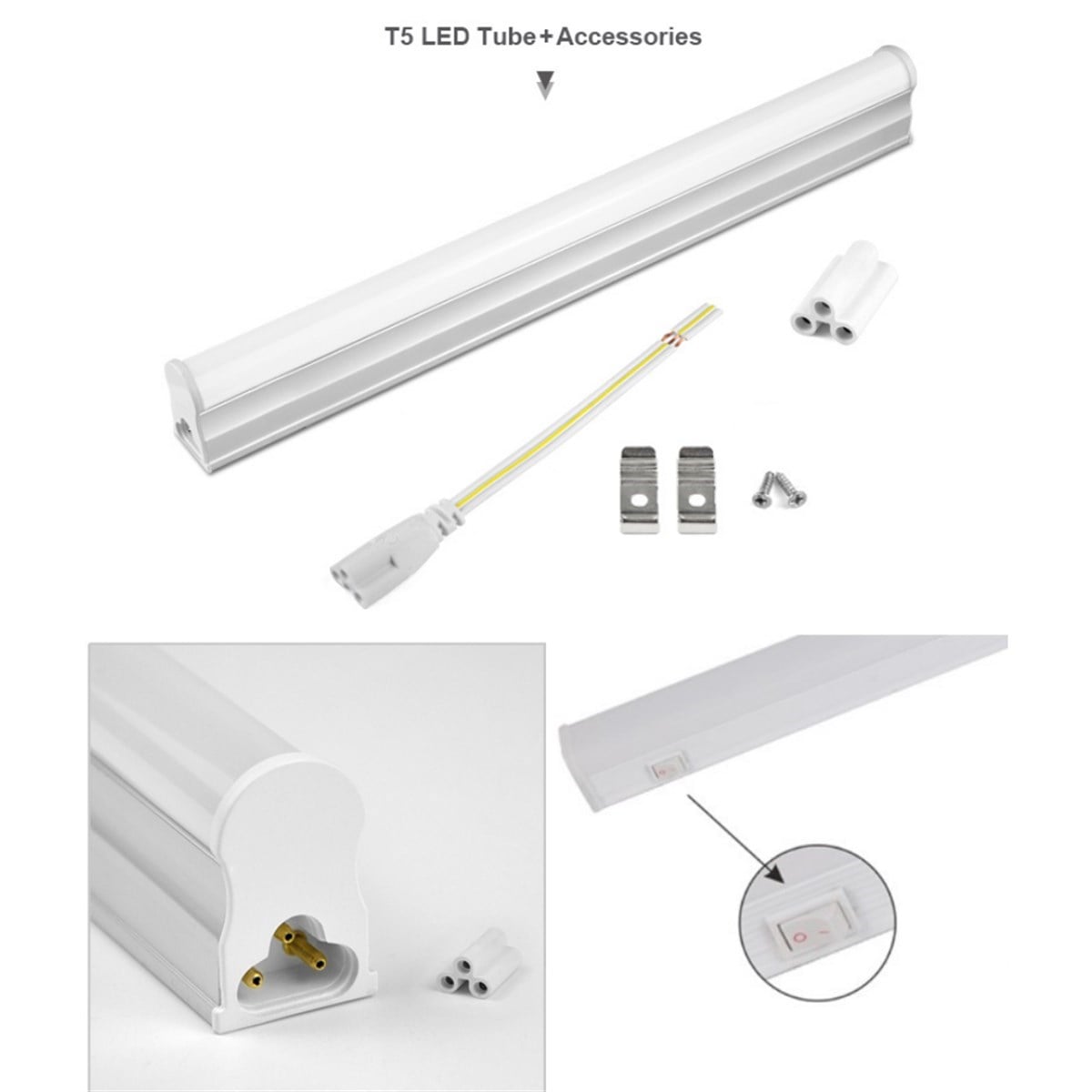6Watt  30cm Anahtarlı T5 Bant Armatür (Günışığı)