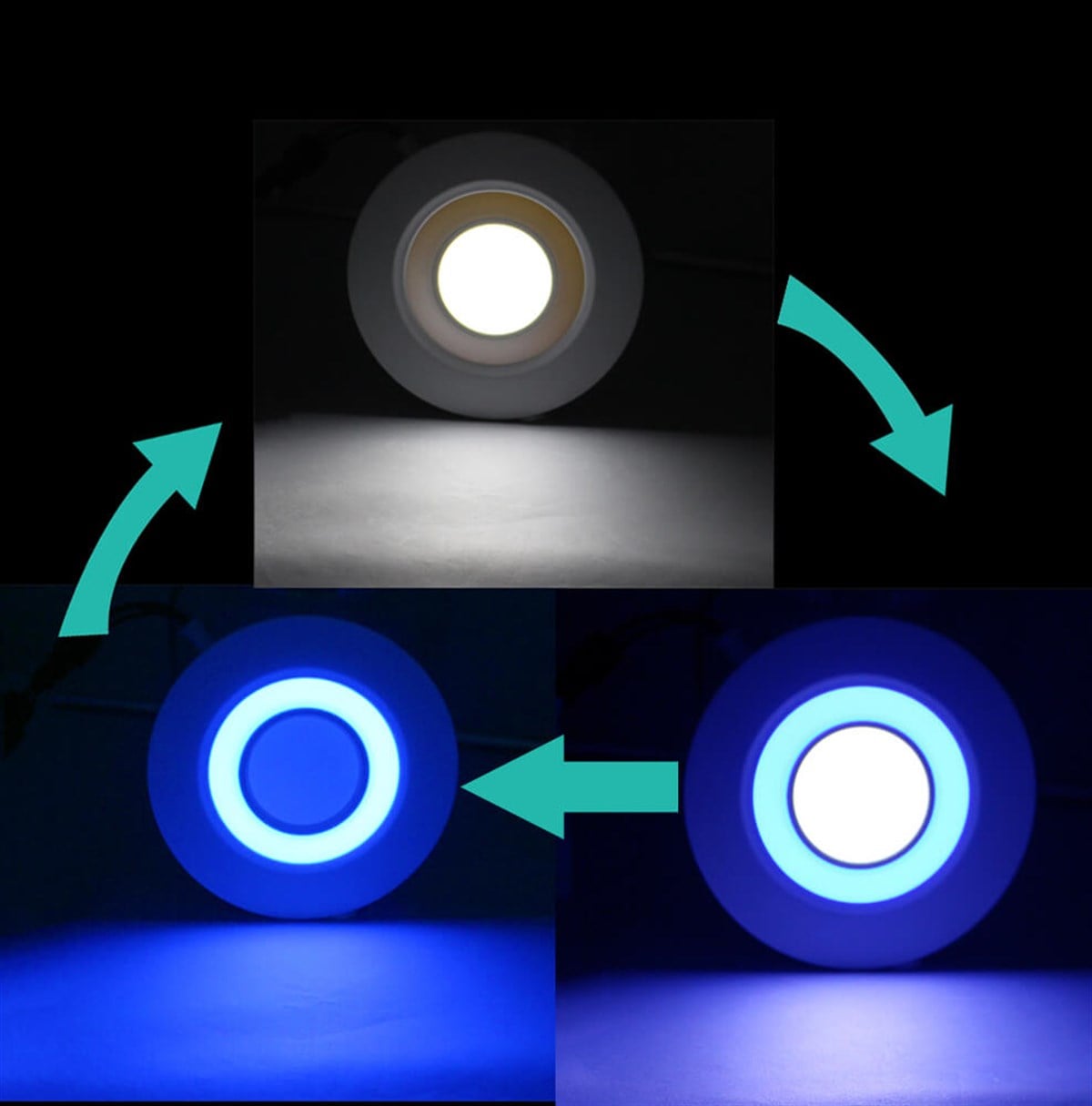 9Watt Mavi Işıklı Çift Renkli Led Panel Armatür