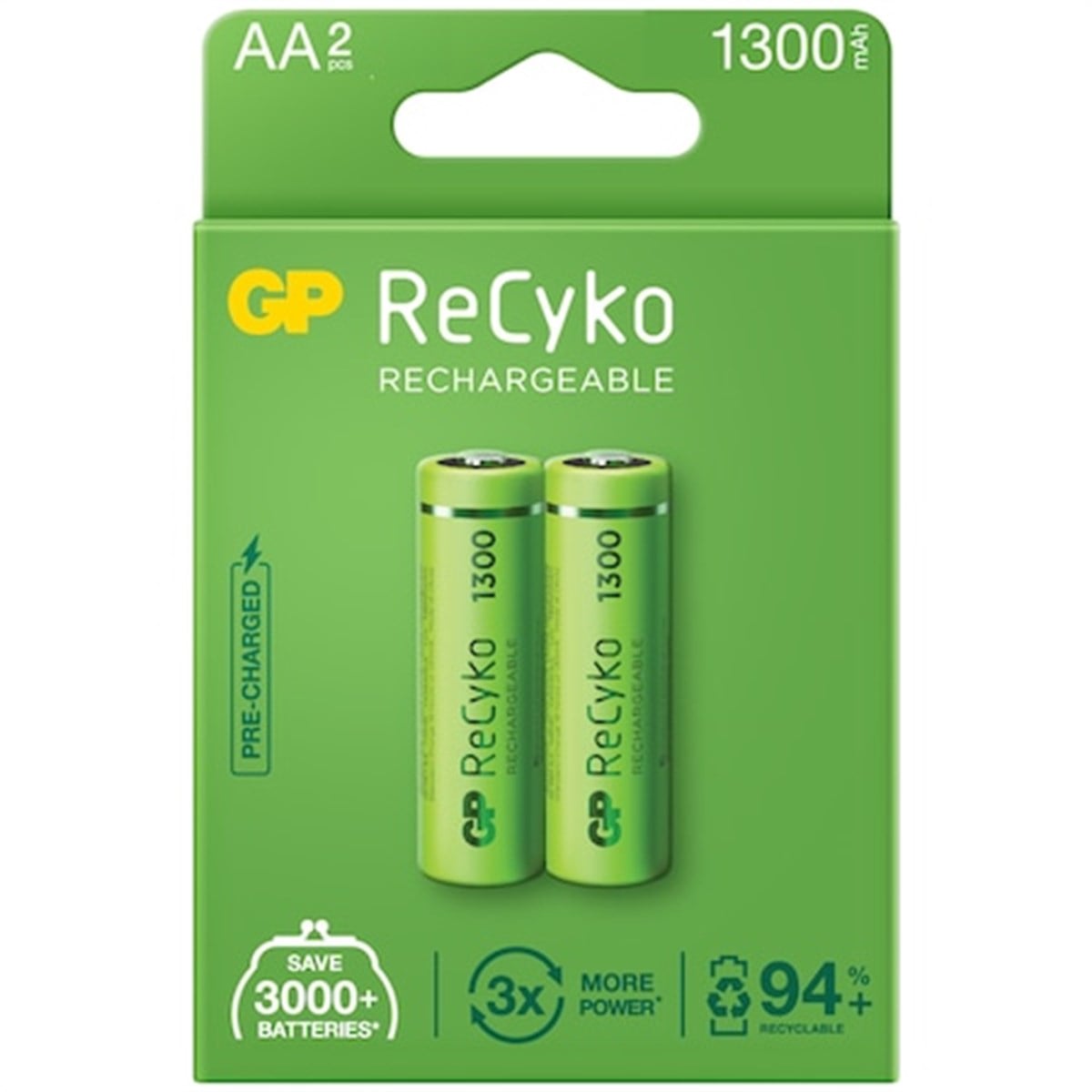 AA Kalın Şarjlı Pİl 1000mAH 2 Lİ
