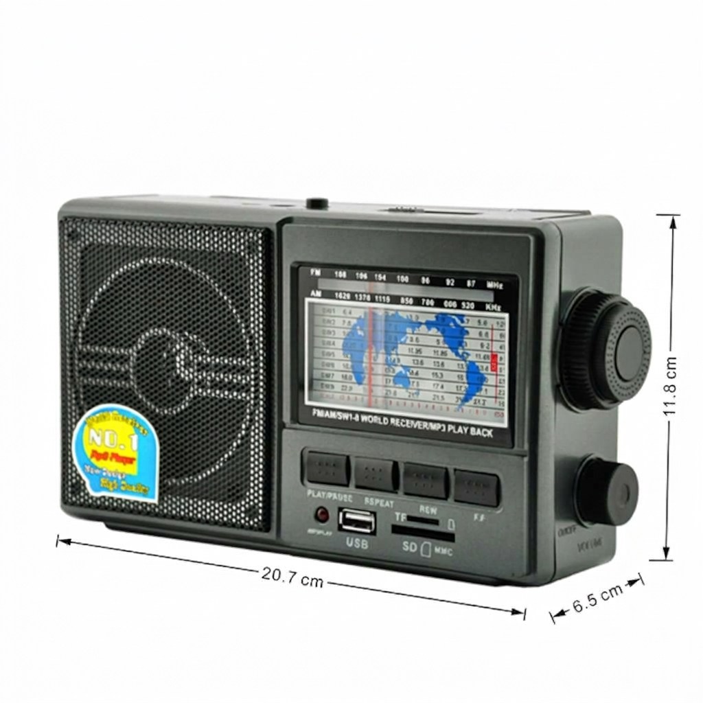 Solar Güneş Enerjili Bluetooth Nostaji Görünümlü Fener + Radyo