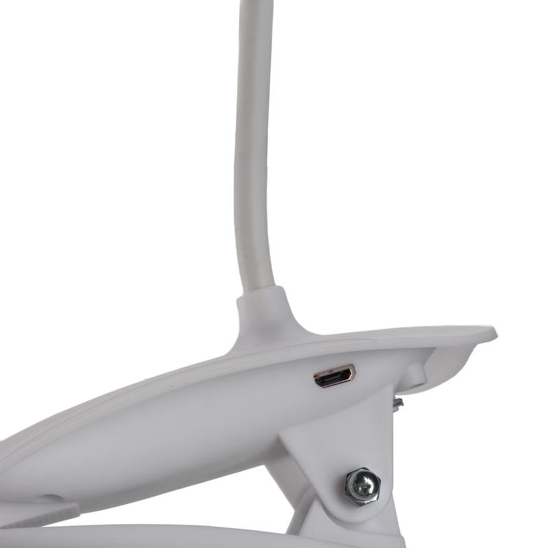 Dokunmatik 3 Kademe Işık Ayarlı USB Şarjlı Klipsli Led Masa Lambası