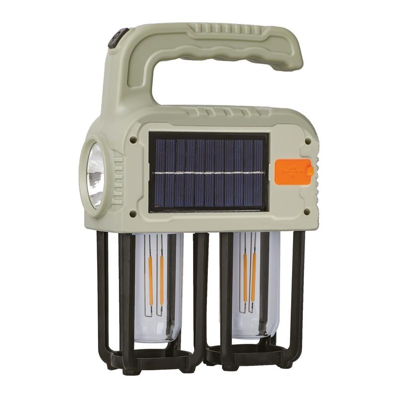 Filament Ledli USB + Solar Şarjlı El ve Kamp Feneri