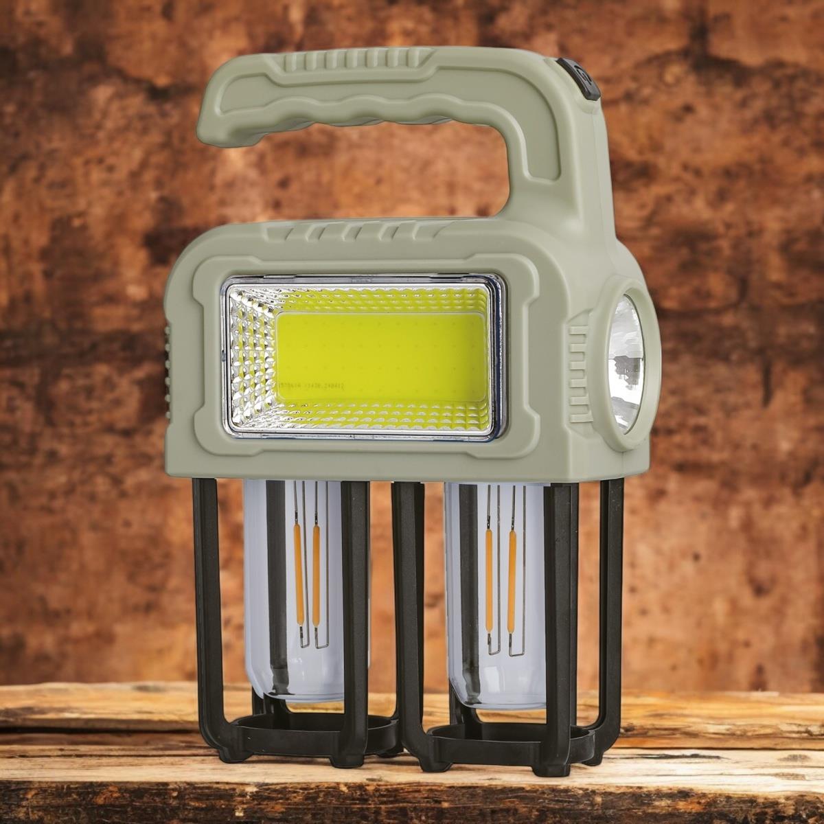 Filament Ledli USB + Solar Şarjlı El ve Kamp Feneri