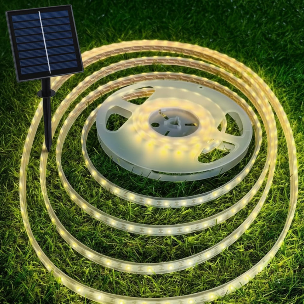 50 Watt Güneş Panelli Solar 10 Metre Hortum Şerit Led  (Günışığı)