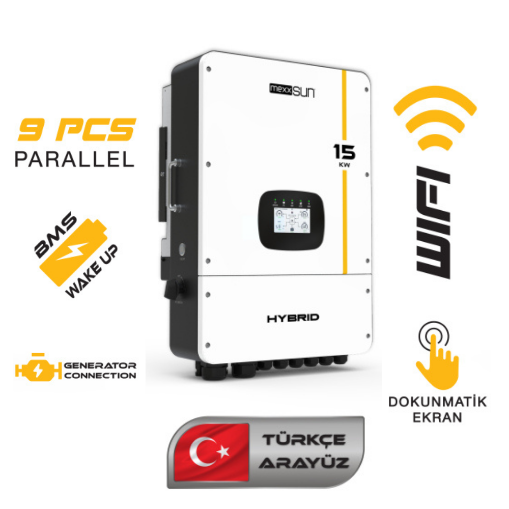 15 KW Hibrit Trifaze On-Grid İnverter (48V-LV)